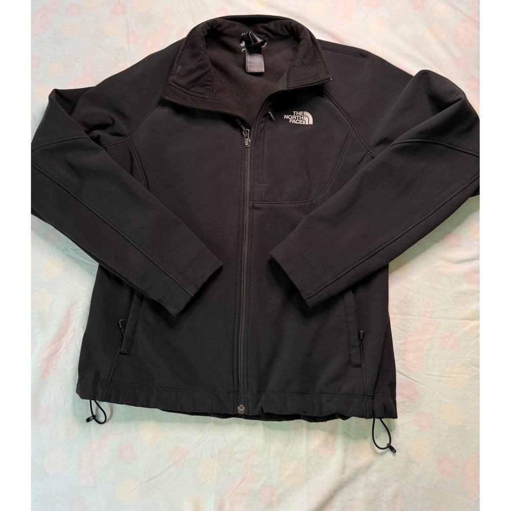 The North Face Apex Bionic Softshell Jacket Black Full Zip Fleece Lined Womens M
